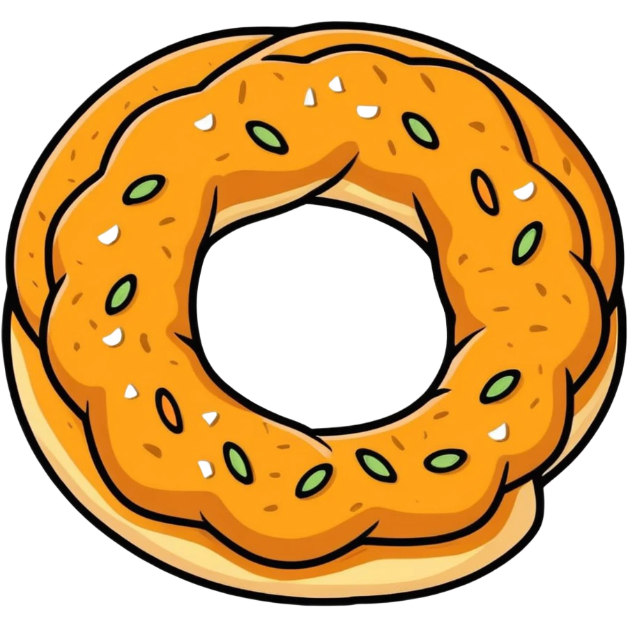 a simit, the Turkish sesame bagel emoji
