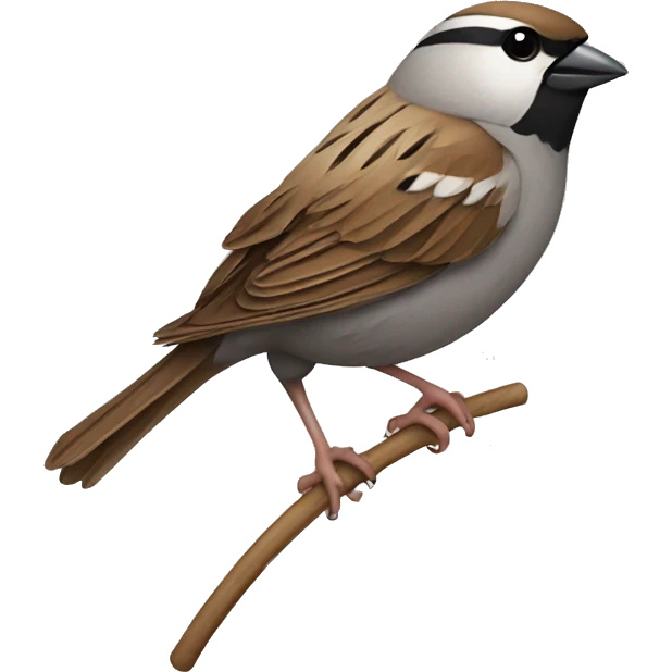 sparrow using a whip emoji