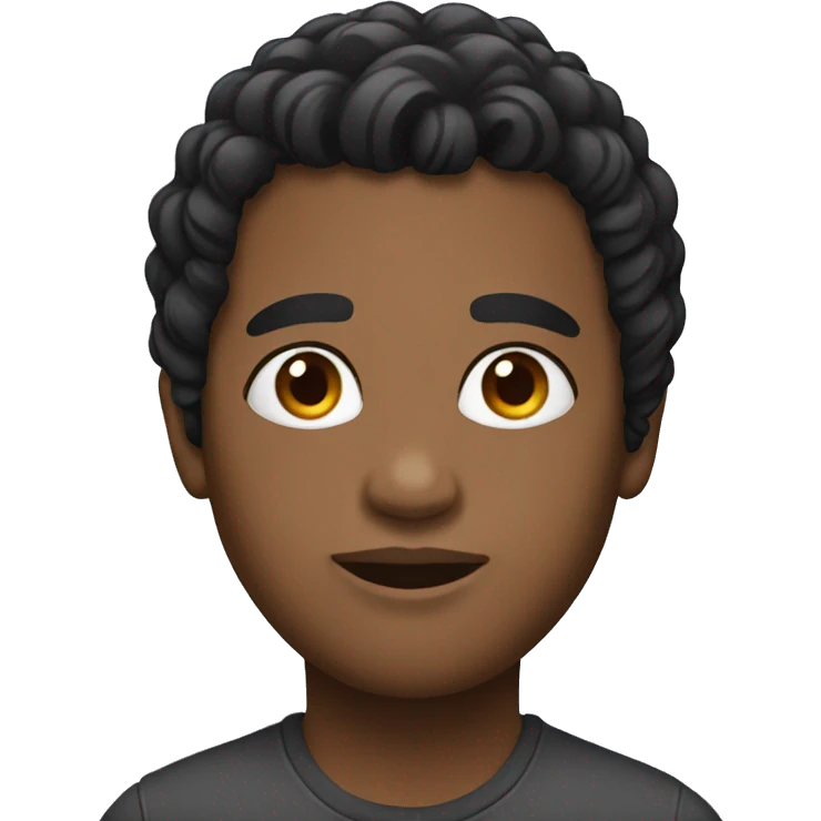 Black hair emoji