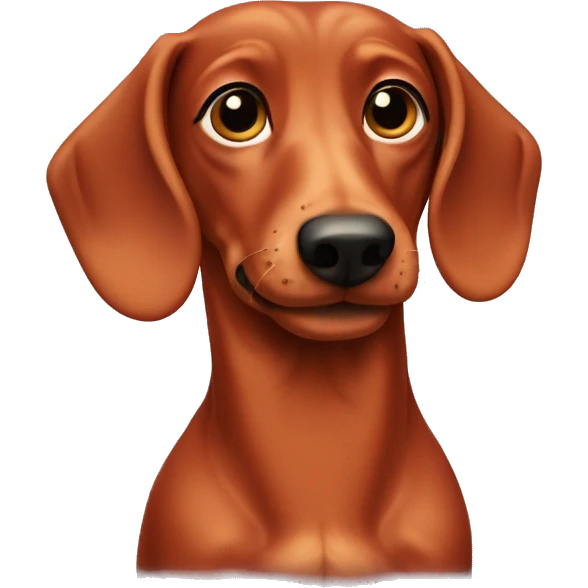 Red dachshund emoji