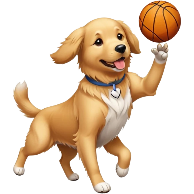 Un chien qui fait du basket  emoji