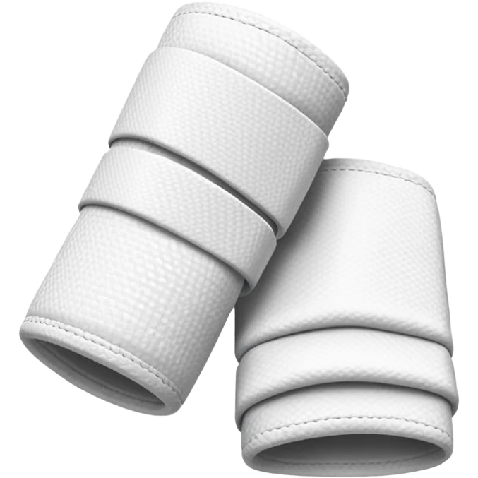boxing hand wraps object icon, rolled athletic bandage for hands, white fabric texture, sporty combat gear, clean detailed look, 3D cartoon, mobile game icon style, centered, clean background, no text, no watermark
 emoji