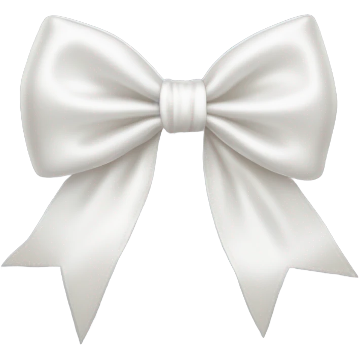 white satin bow emoji