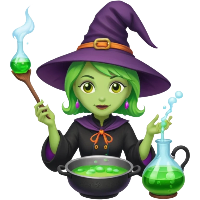 green witch cooking potion emoji