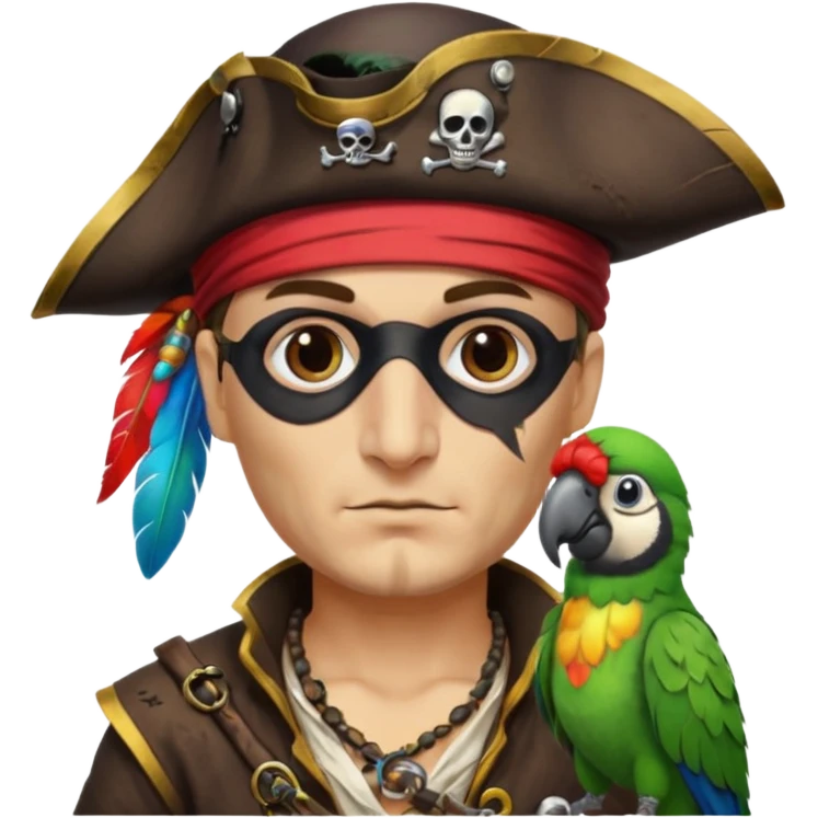pirate and parrot emoji
