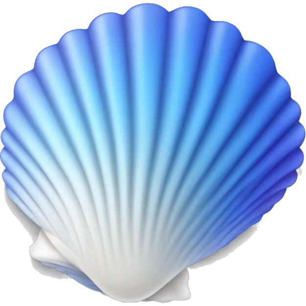 blue-white gradient shell emoji