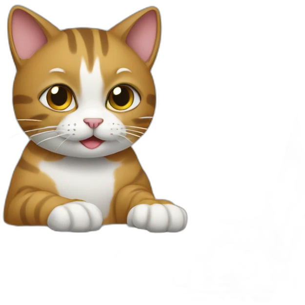 cat typeing on a mac computer emoji
