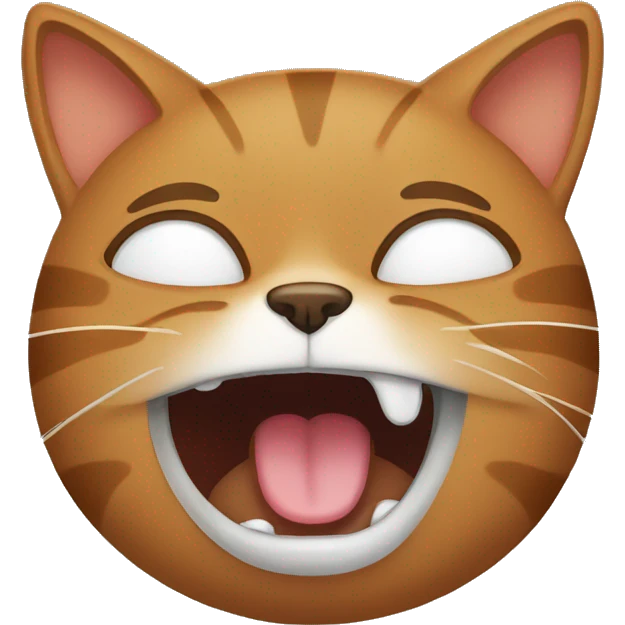 Brown cat crying  emoji