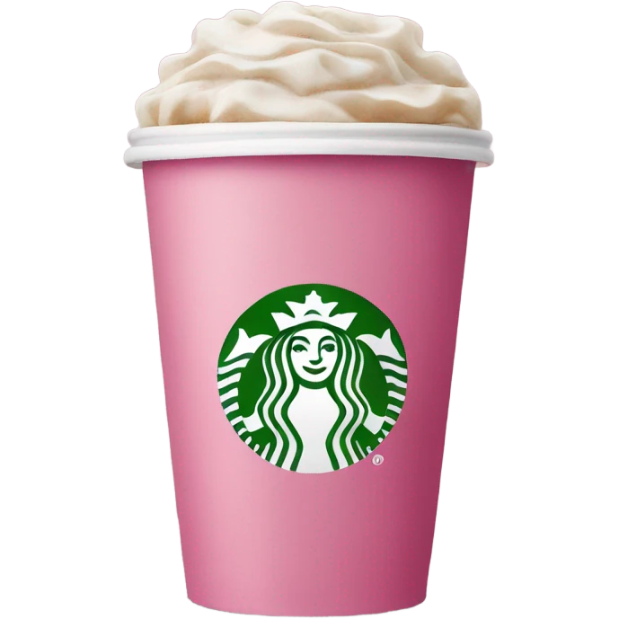 Pink Starbucks emoji