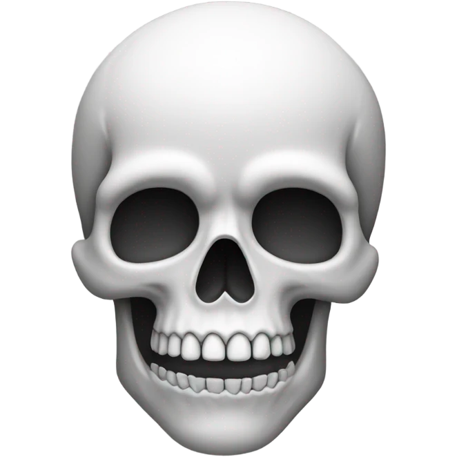 Monochrome skull emoji