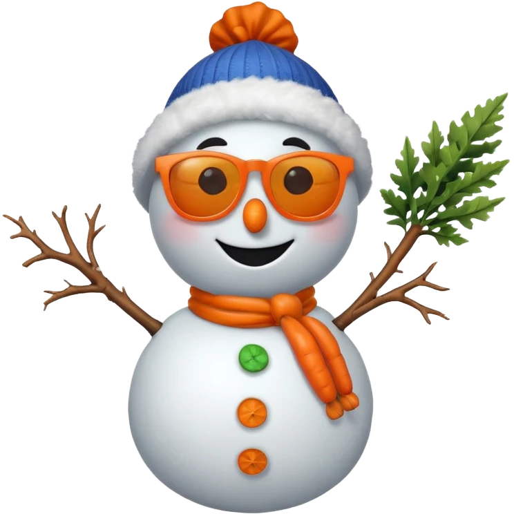 сніговик в сонячних окулярах emoji