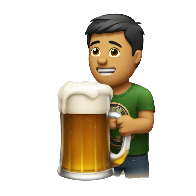 Drinking beer emoji