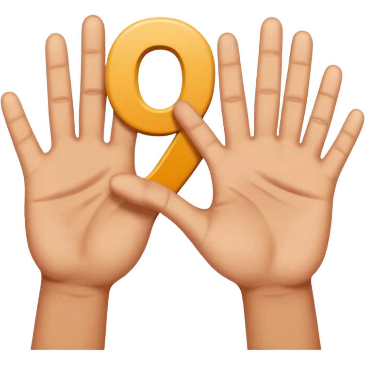 6 7 hand emote emoji