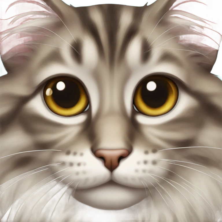 cute large eyes Mainecoon emoji