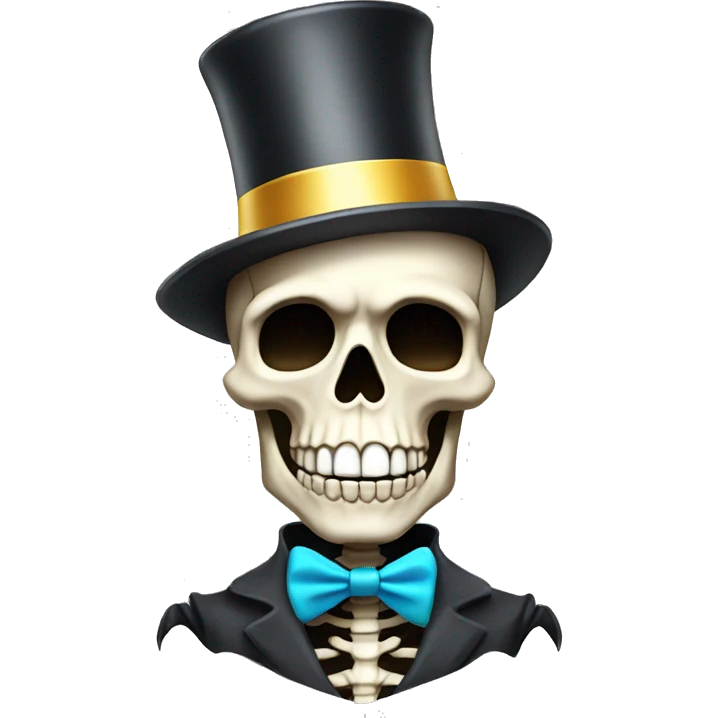 skeleton with party hat emoji