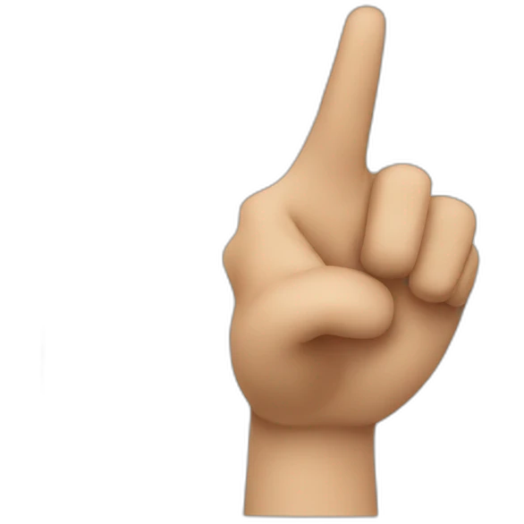 point finger emoji