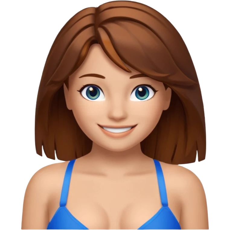 Roblox darians46 AVATARgirl whit brown hair and blue bra emoji