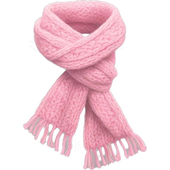 Light pink knitted scarf emoji