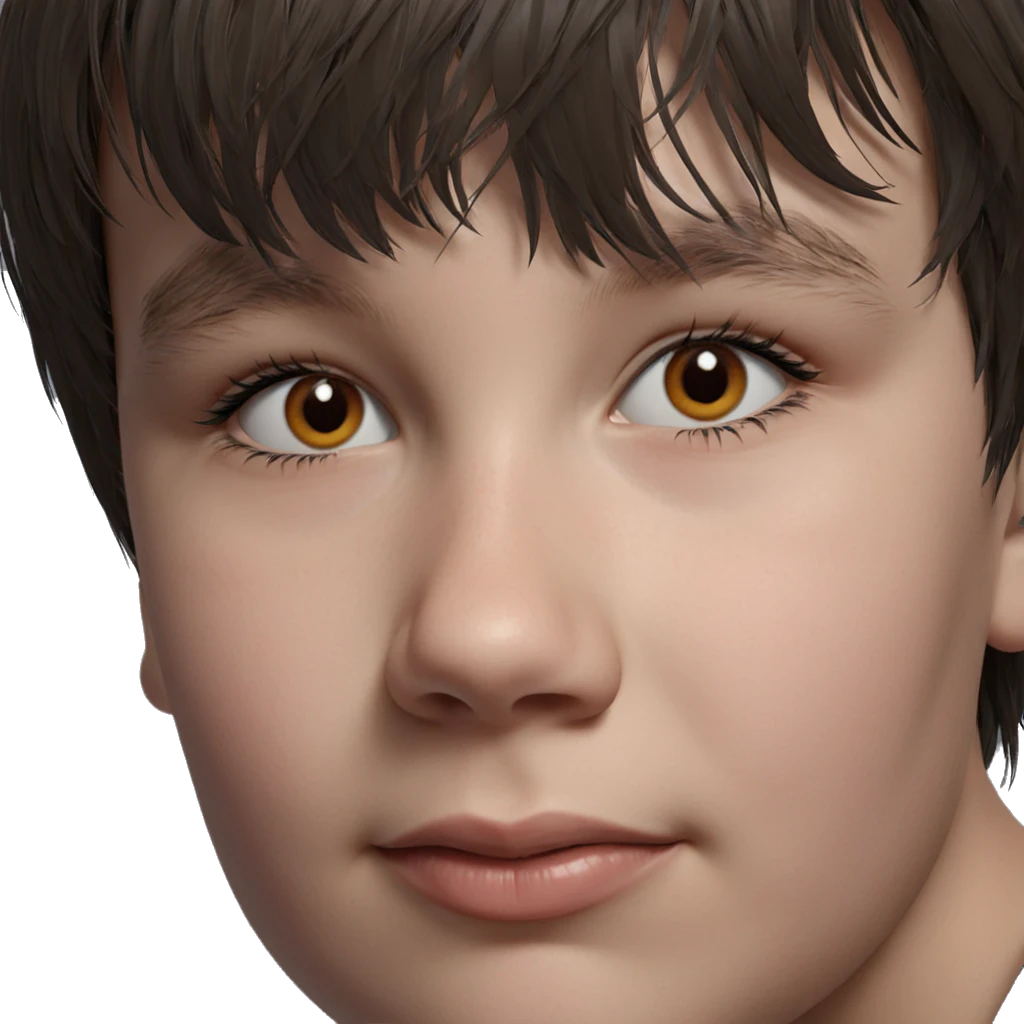 brown-eyed girl portrait close-up emoji