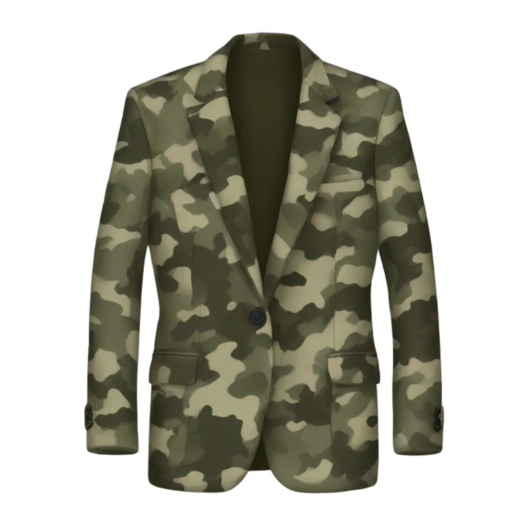 camouflage Wool oversize blazer emoji