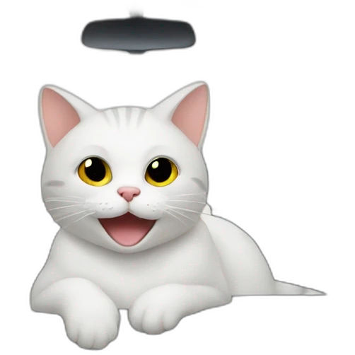 Cat in car emoji