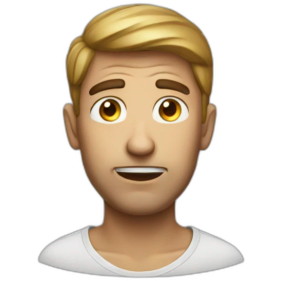 man asking face emoji