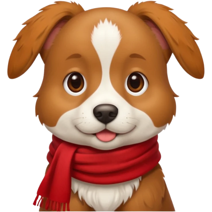Dog with red scarf emoji