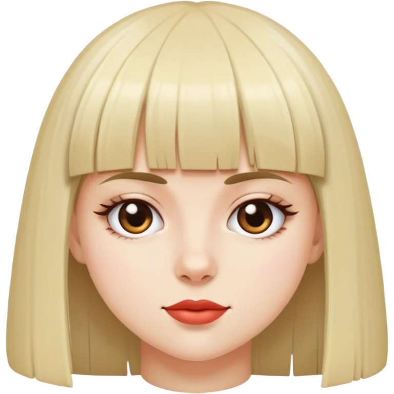 平刘海女孩 emoji