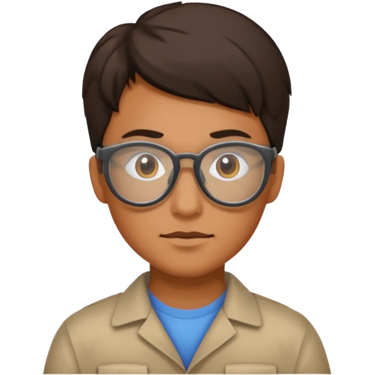 person with protective glasses emoji