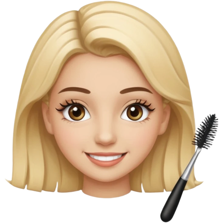 Девушка лашмейкер улыбается emoji