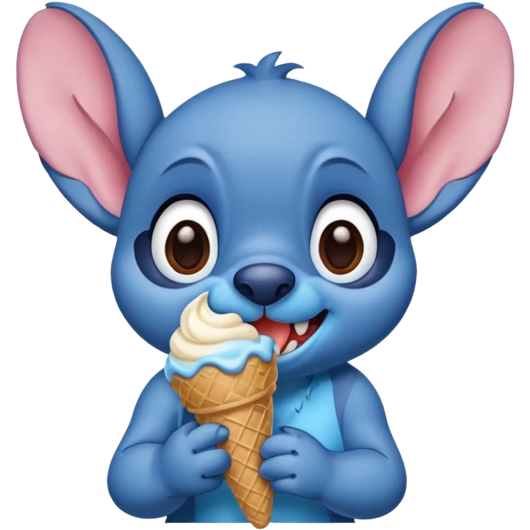 Stitch with ice cream  emoji
