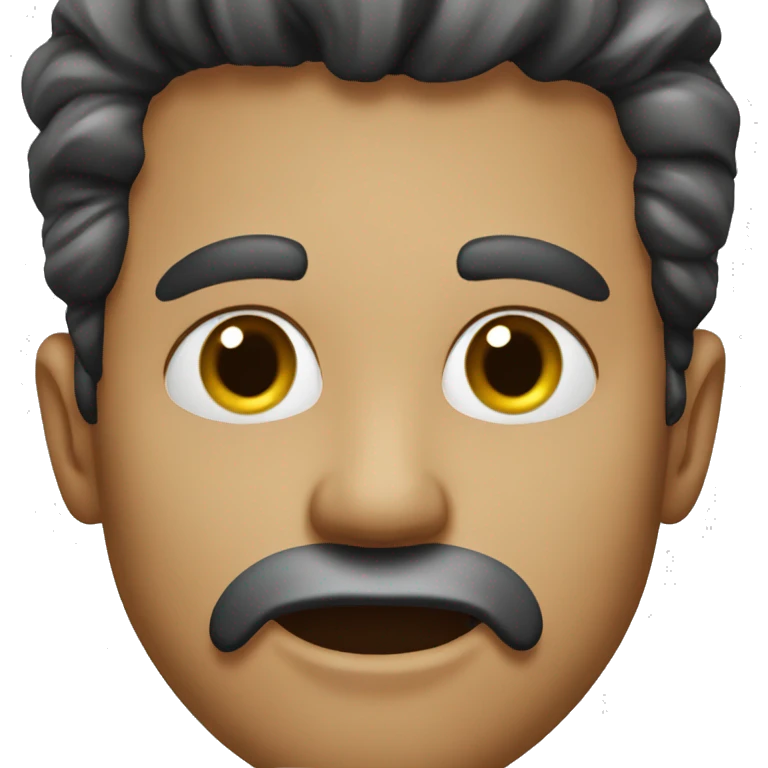 a man that bites his lips very hard like a fool emoji