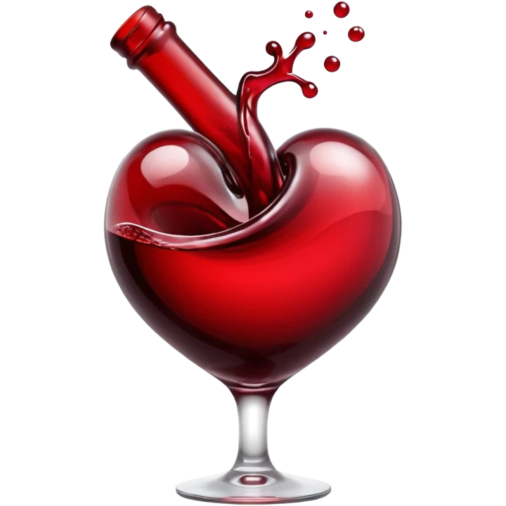 Corazón Concho de vino emoji emoji