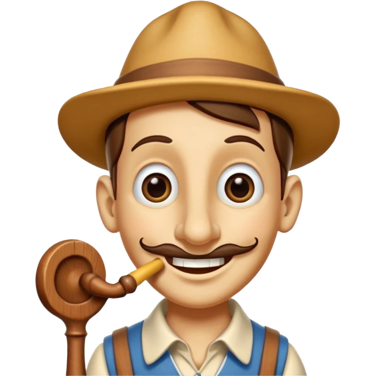 Pinnochio with long nose  emoji