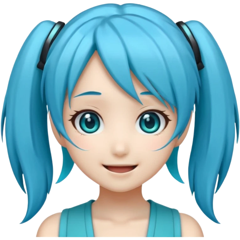 Hatsune Miku as a emoticon emoji