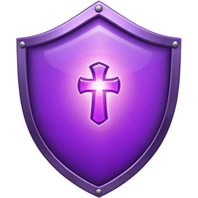 Purple glowing shield emoji