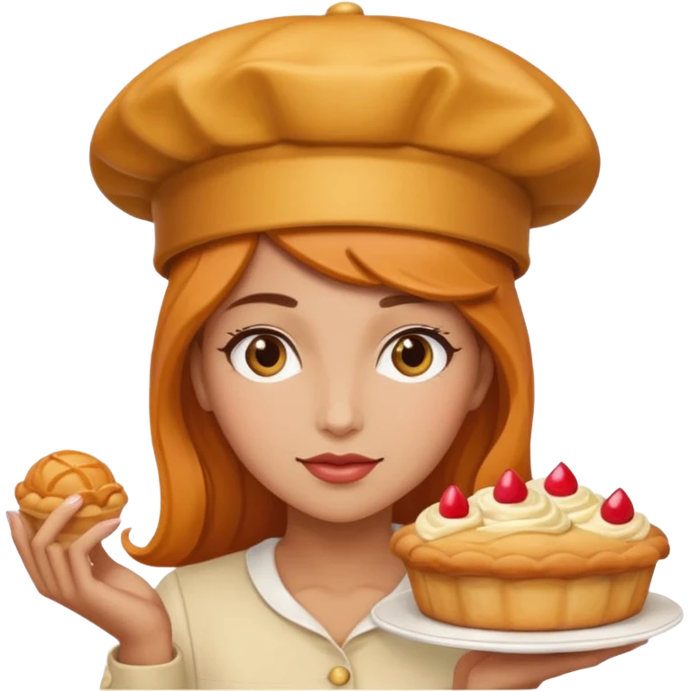 Create a Fusion of Butterscotch éclair and female woman are combine into new object emoji