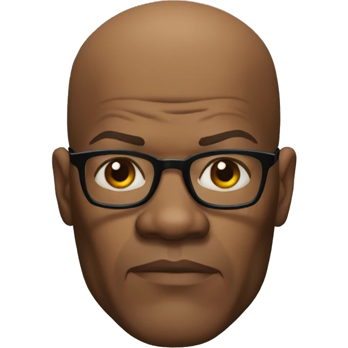 bald samuel l jackson serious emoji