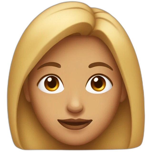 full-face female profile with a hump in the nose emoji