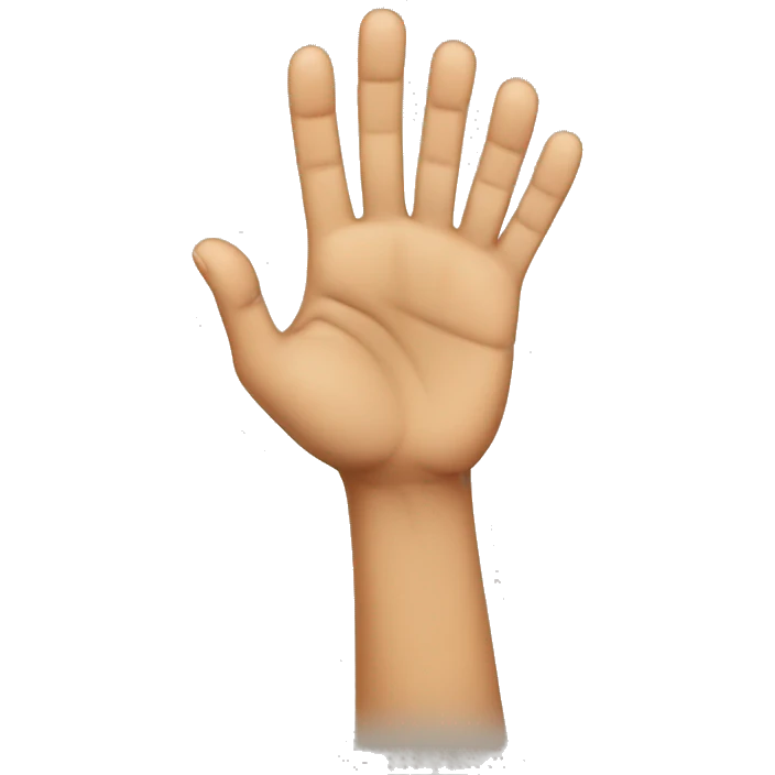 Hand holding up 4 fingers emoji