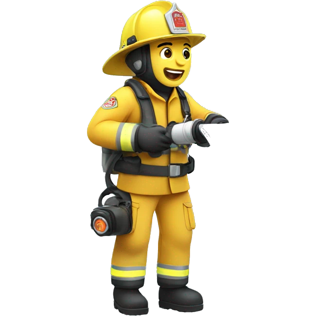 Firefighter spraying water emoji