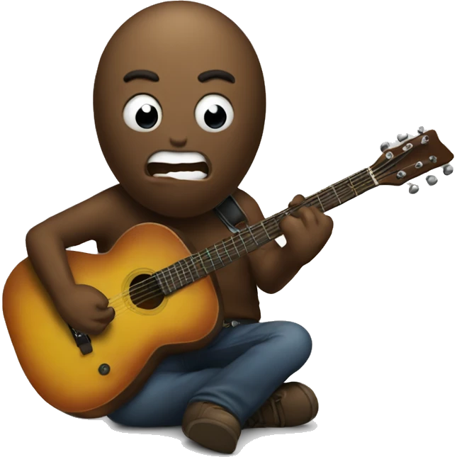 A turd playing guitar  emoji