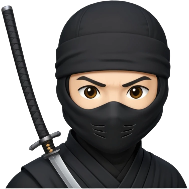 ninja with classic black mask emoji