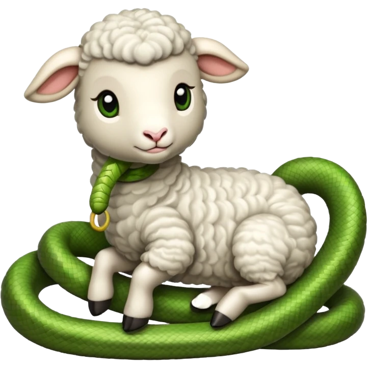 Lamb loves snake emoji