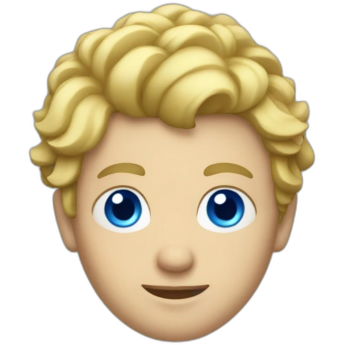 king with short blond hair and blue eyes emoji