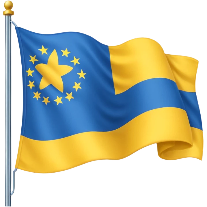 Blue and yellow flag emoji