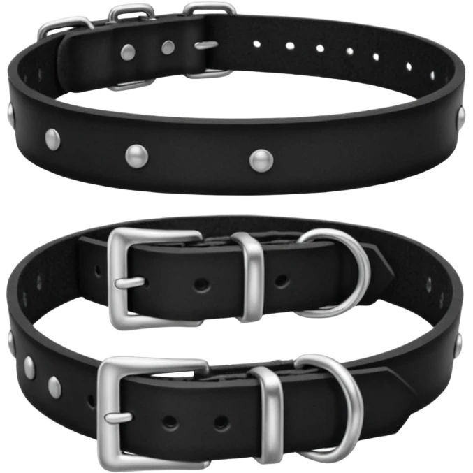 Leather collar engraved , dominance aesthetic emoji