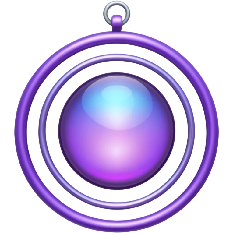 glitter purple amulet emoji