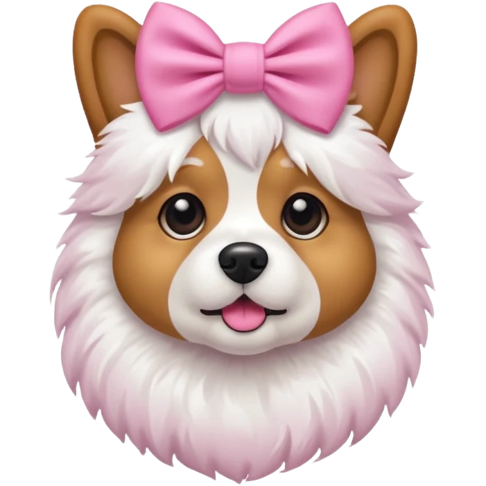 Dog with pink bow emoji