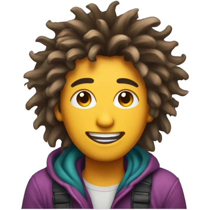 crazy hair emoji